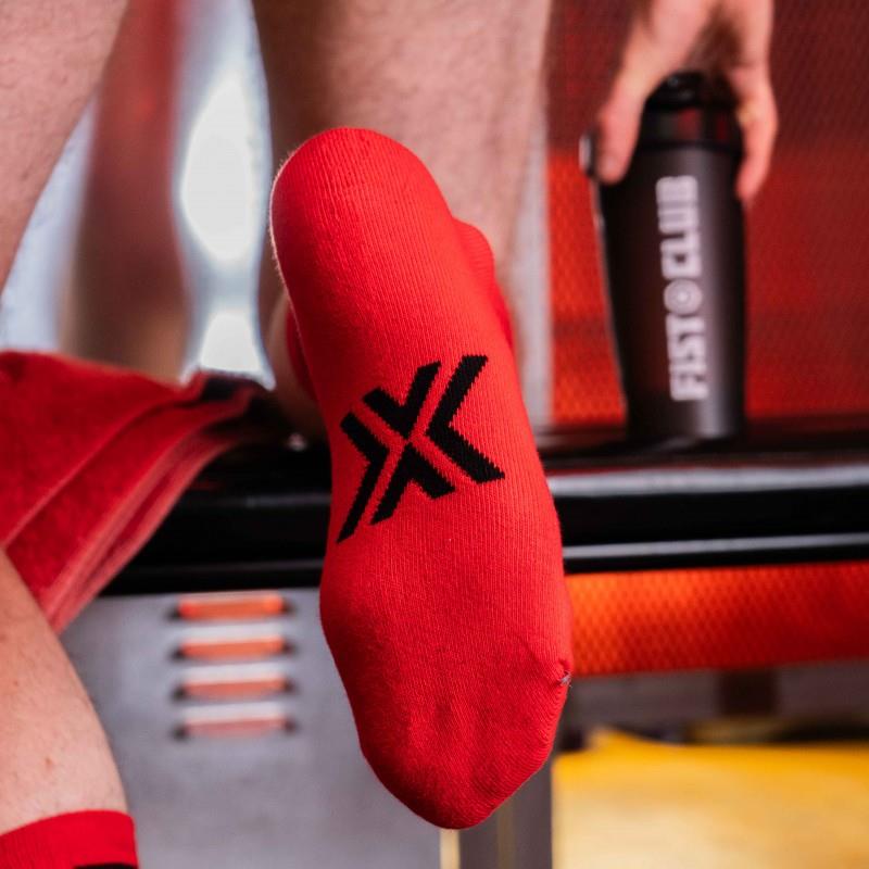 Skater Socks, FIST, Red/Black