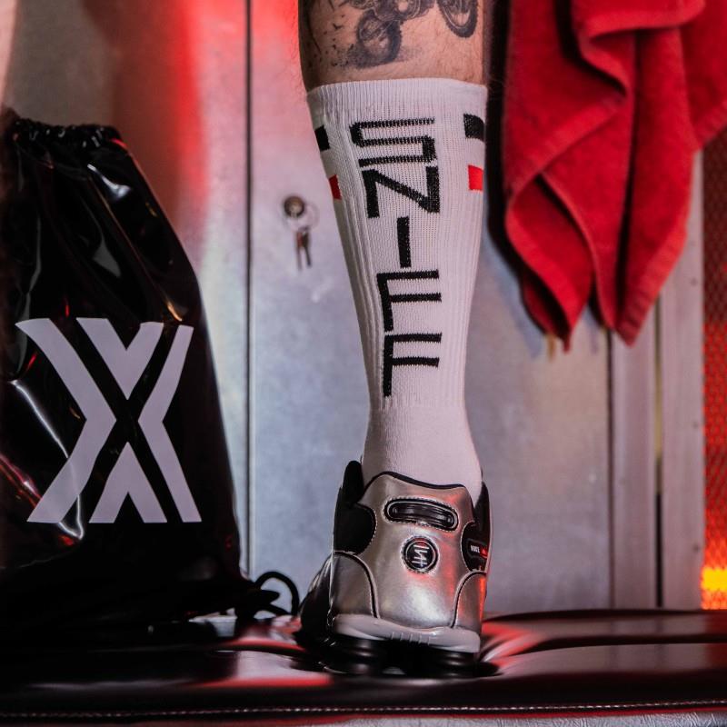 Skater Socks, SNIFF, White/Black/Red