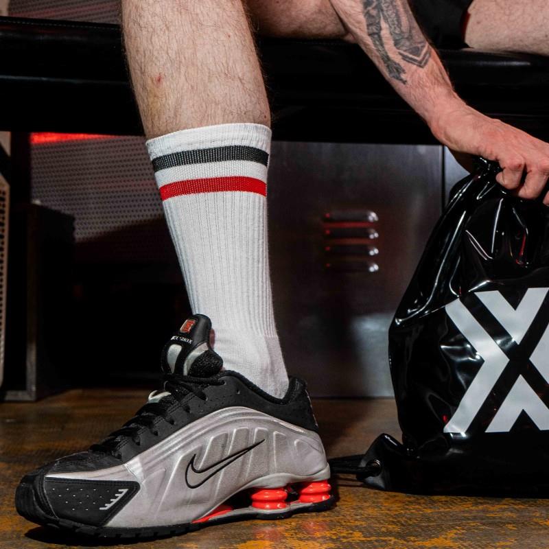 Skater Socks, TOP, White/Red/Black
