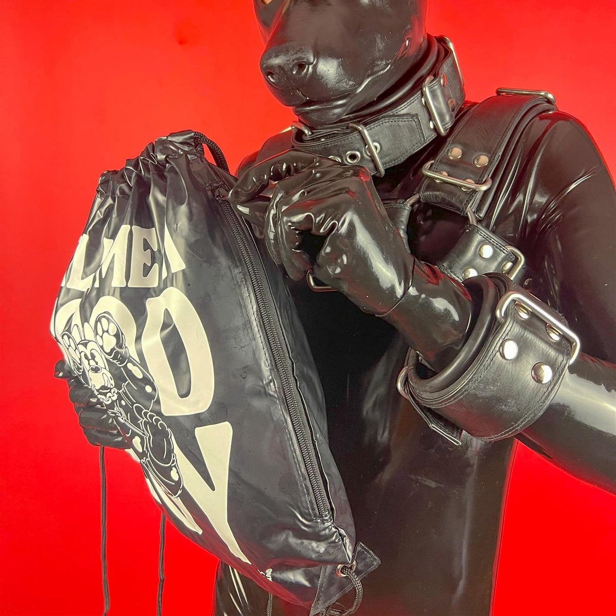 "Slave", PVC Drawstring Bag