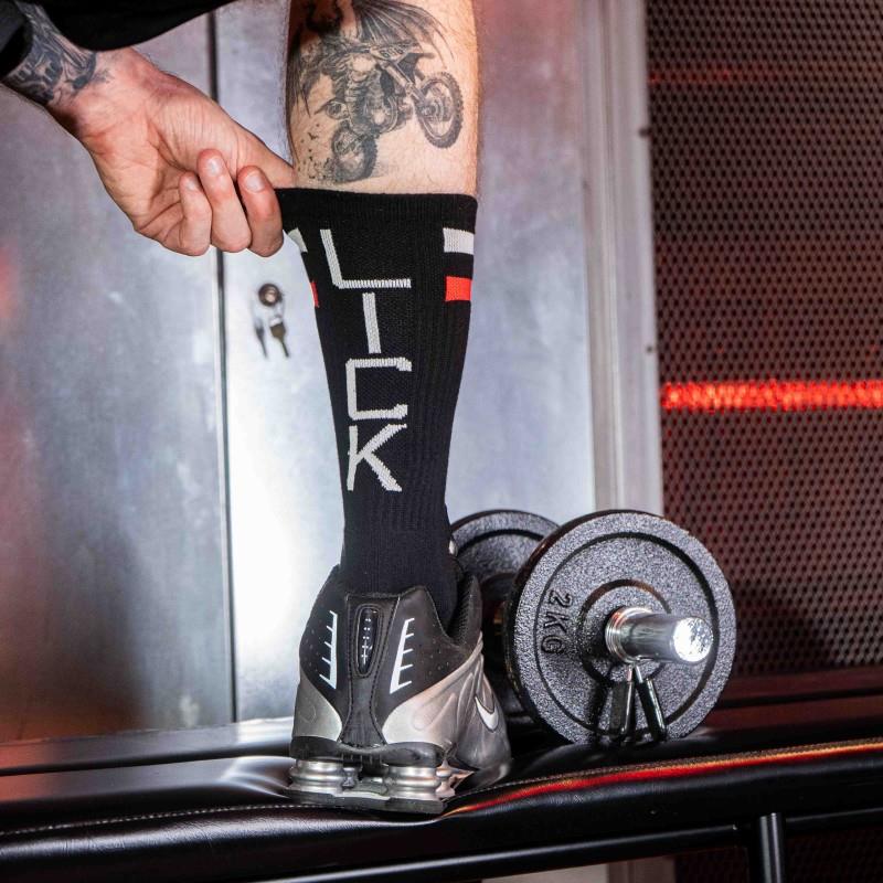 Skater Socks, LICK, Black/White/Red
