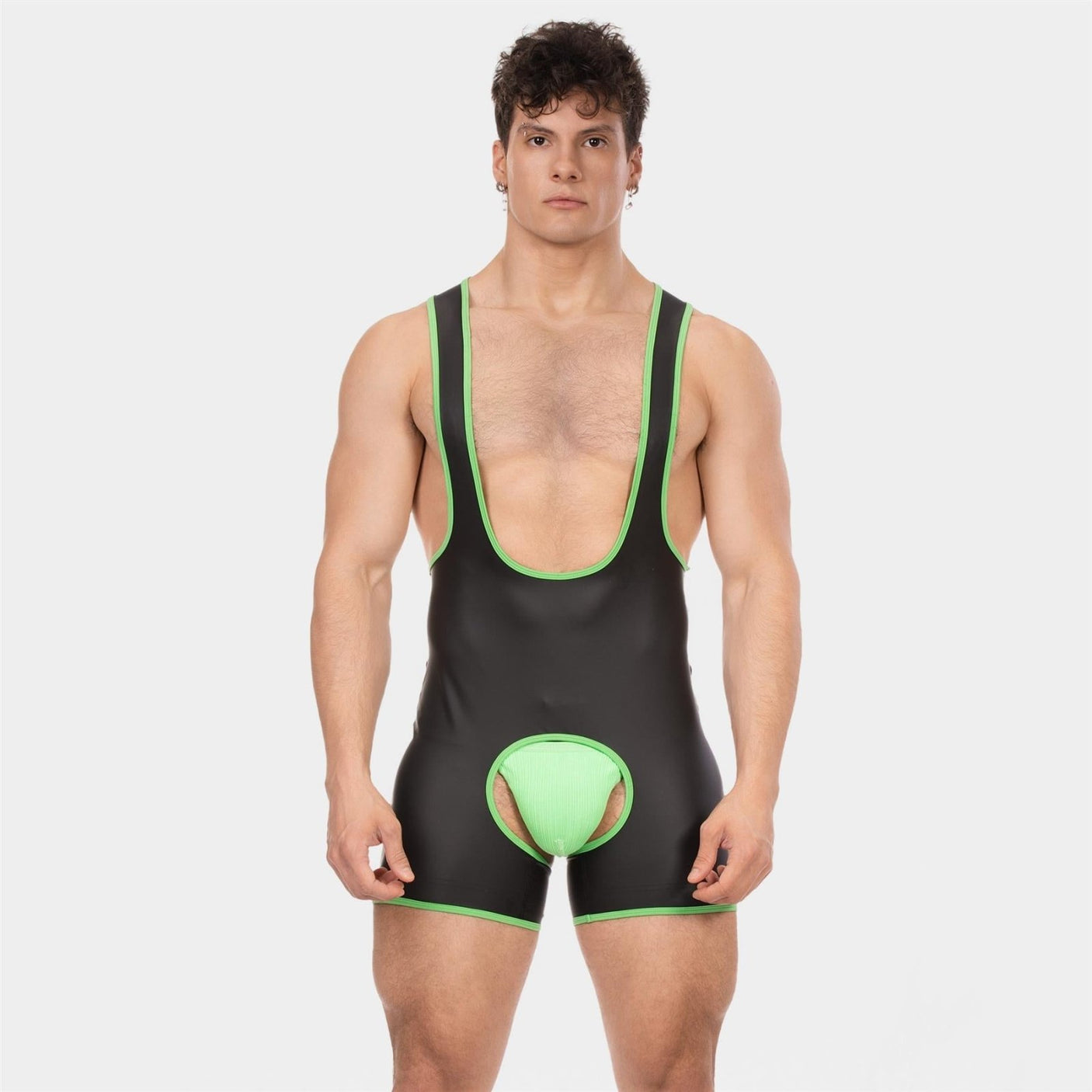 Barcode Singlet Kam, Black/Neongreen from Barcode Berlin.
