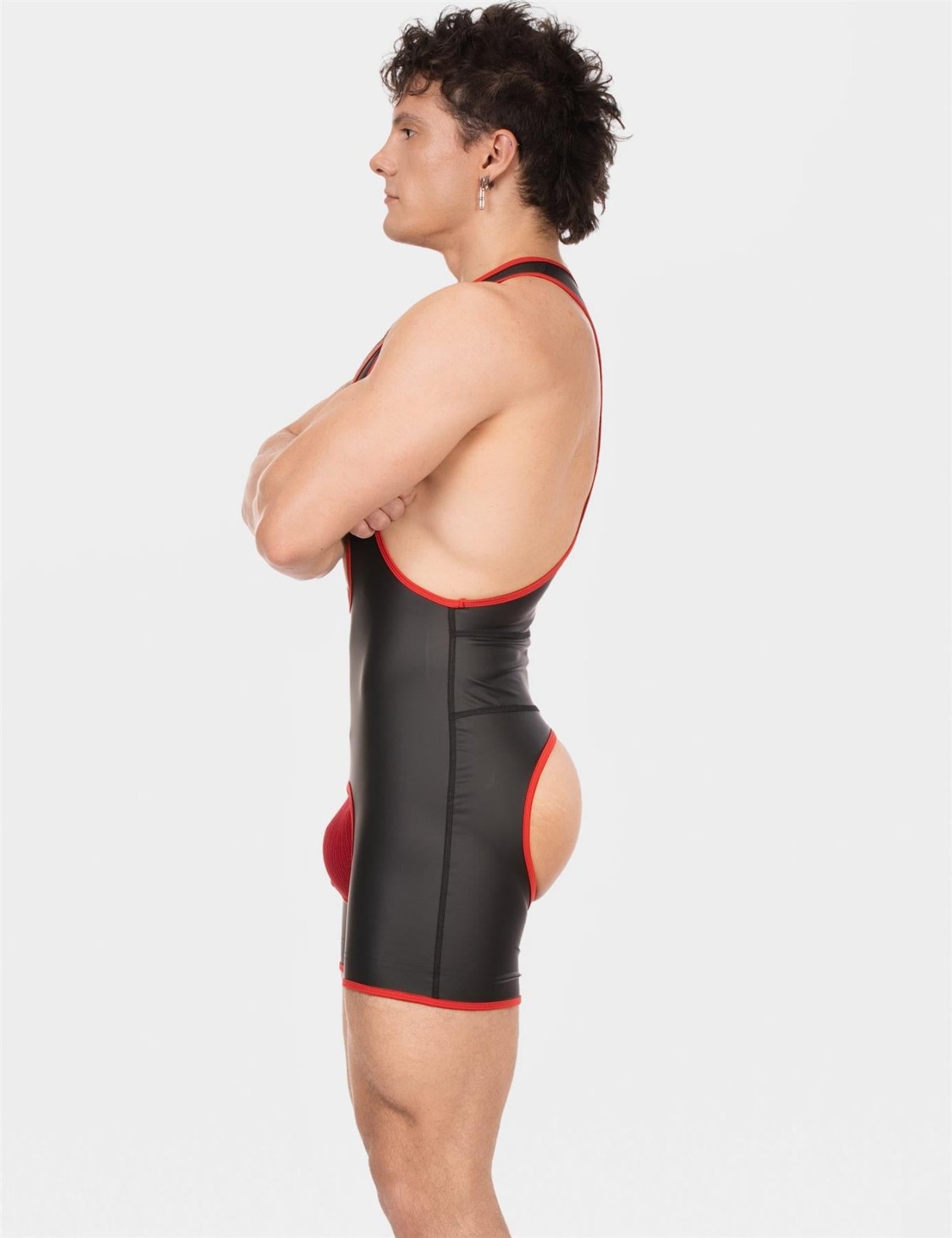 Barcode Singlet Kam, Black/Red from Barcode Berlin.