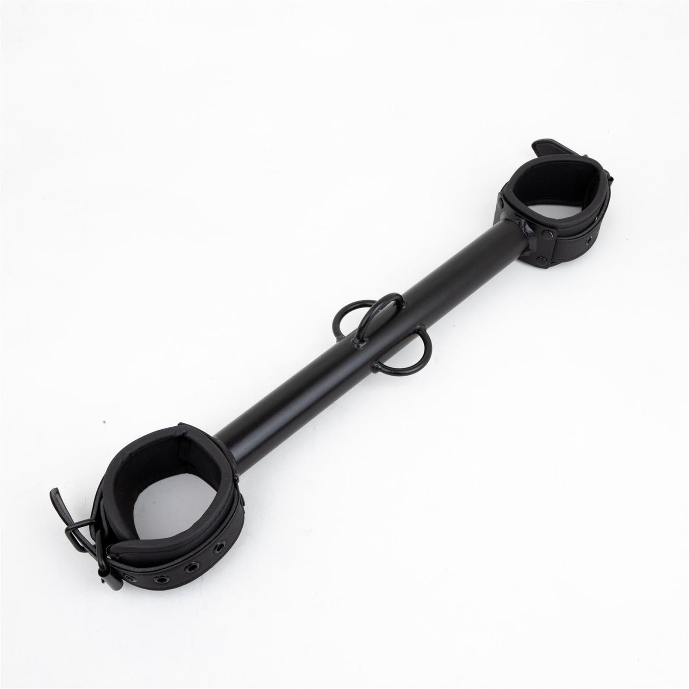 Big Barrel Spreader Bar, Neoprene Wrist Cuffs, 12", Black from Ballistic Metal.