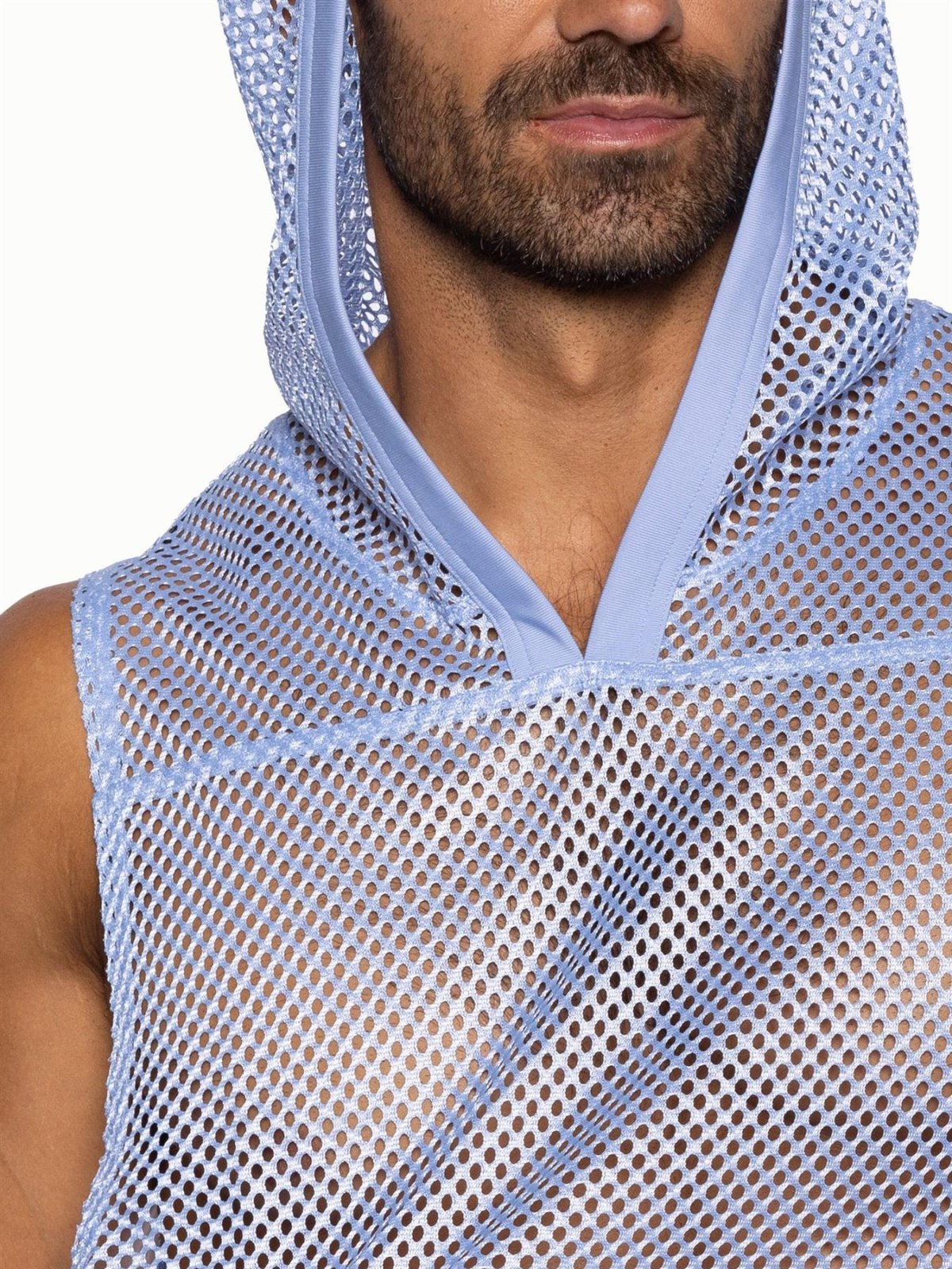 BIKE Hooded Sleeveless Practice Jersey, Ice Blue from Bike Athletic.