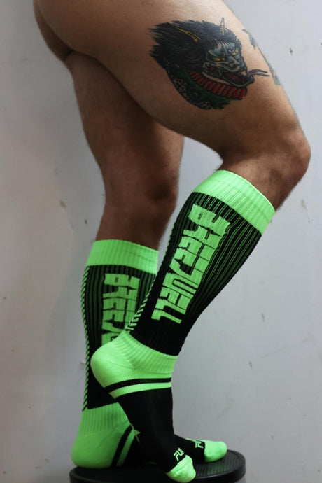 Breedwell Eternity Socks, Neon Green from Breedwell.
