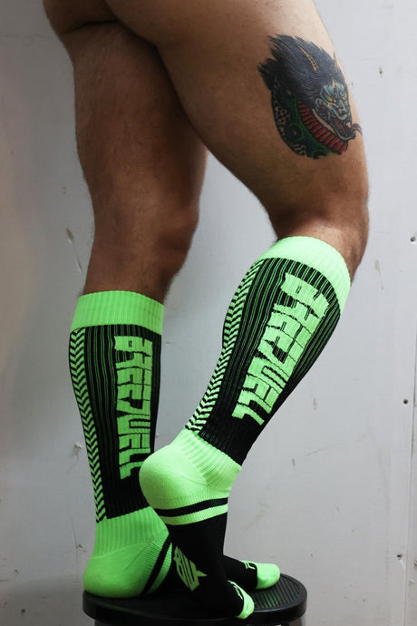 Breedwell Eternity Socks, Neon Green from Breedwell.