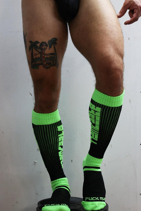 Breedwell Eternity Socks, Neon Green from Breedwell.