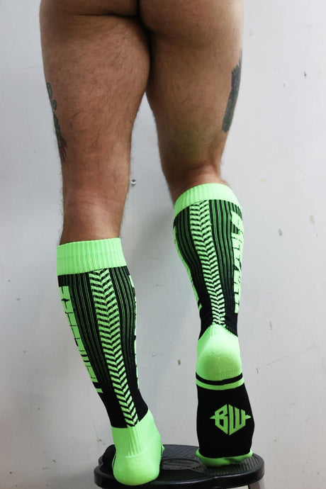 Breedwell Eternity Socks, Neon Green from Breedwell.