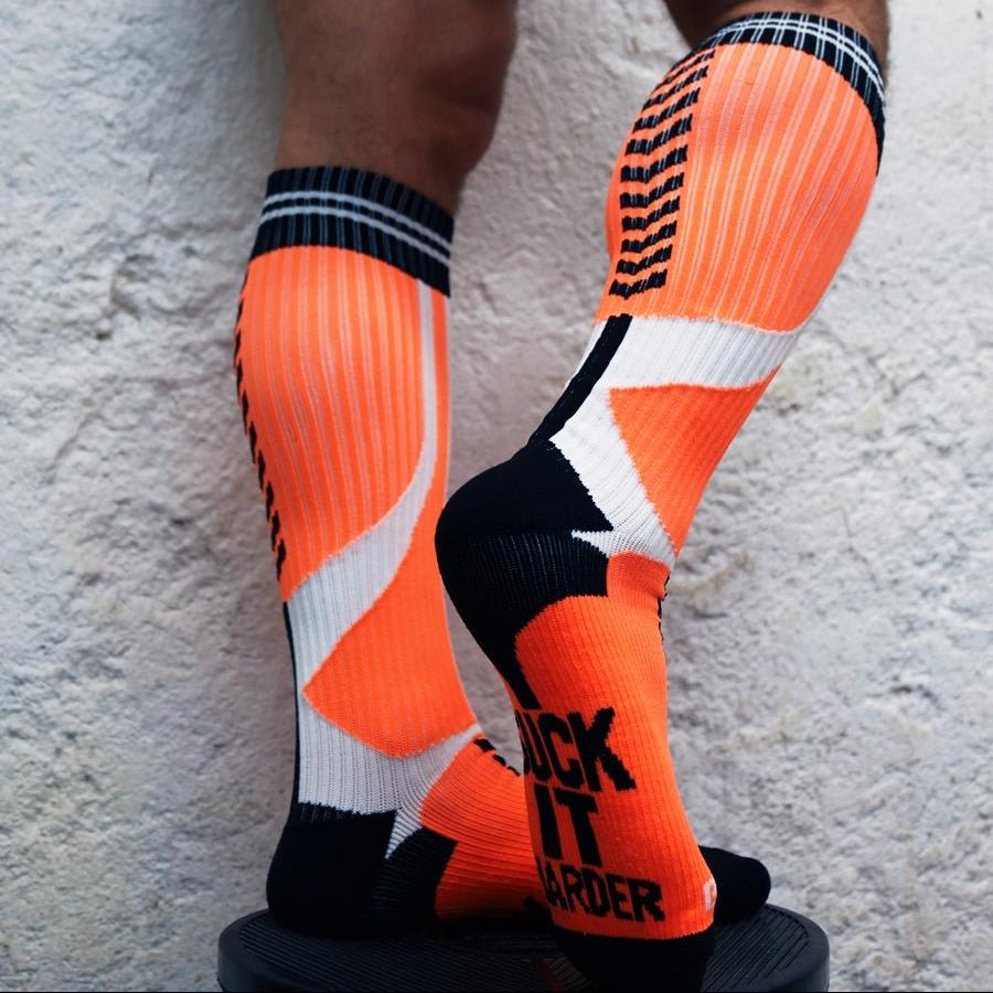 Breedwell Sucker Socks, Neon Orange from Breedwell.