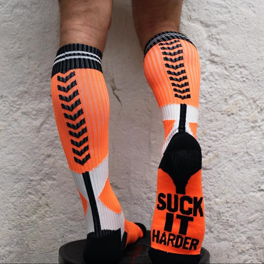 Breedwell Sucker Socks, Neon Orange from Breedwell.