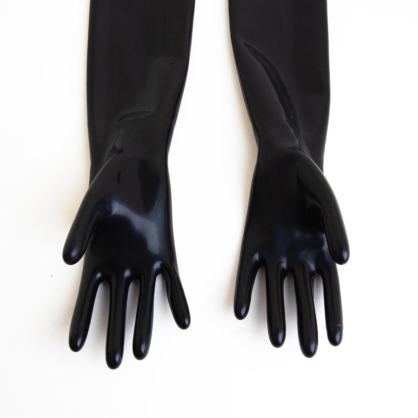 Rubber Elbow Length Gloves, Black