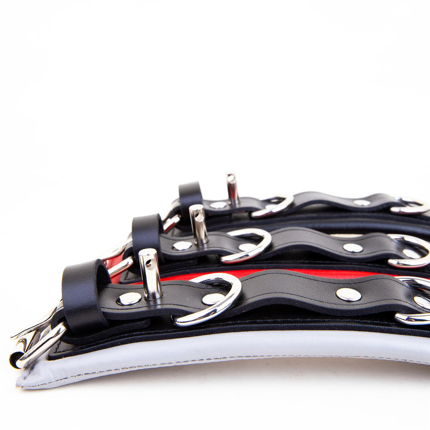 Padded Leather Wrist Cuffs 5cm