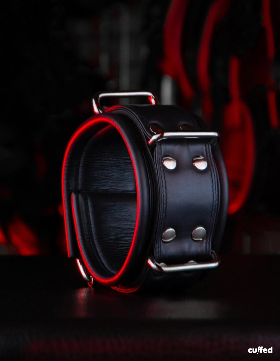 CUFFED Neck Leathstraint, Black from Cuffed.