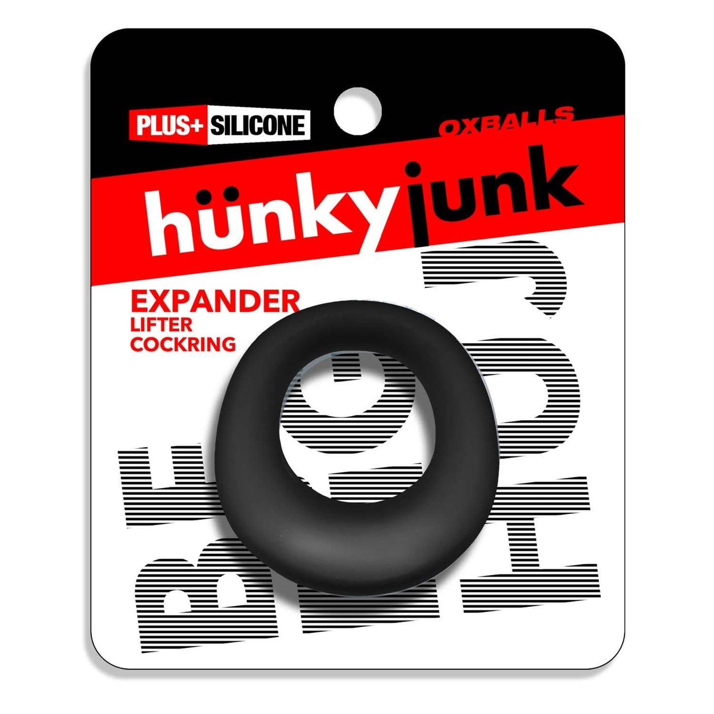 Oxballs Hünkyjunk, Expander Cockring, Black Fog