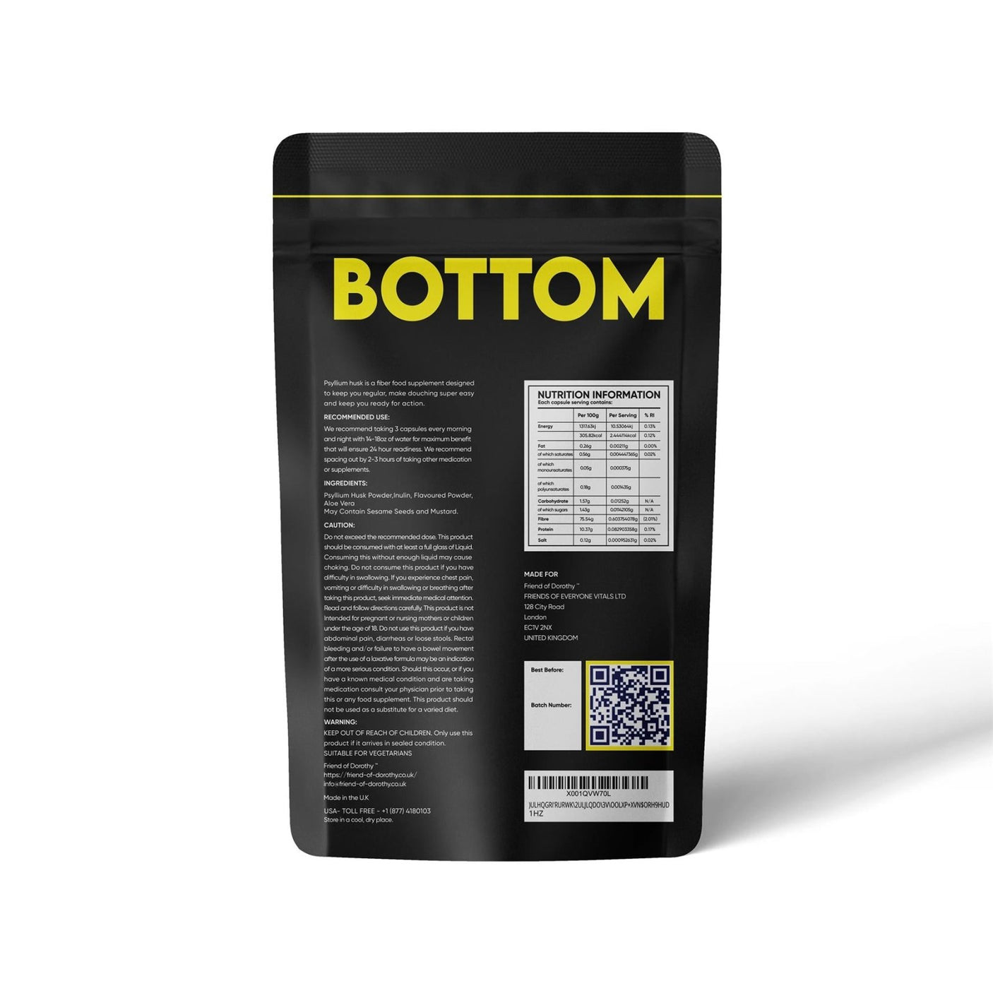 Friend of Dorothy Bottom, Digestive Cleanse, 45 capsules from Friend of Dorothy.
