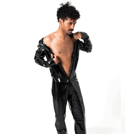 Hooded Vinyl Catsuit, Black from REGULATION.