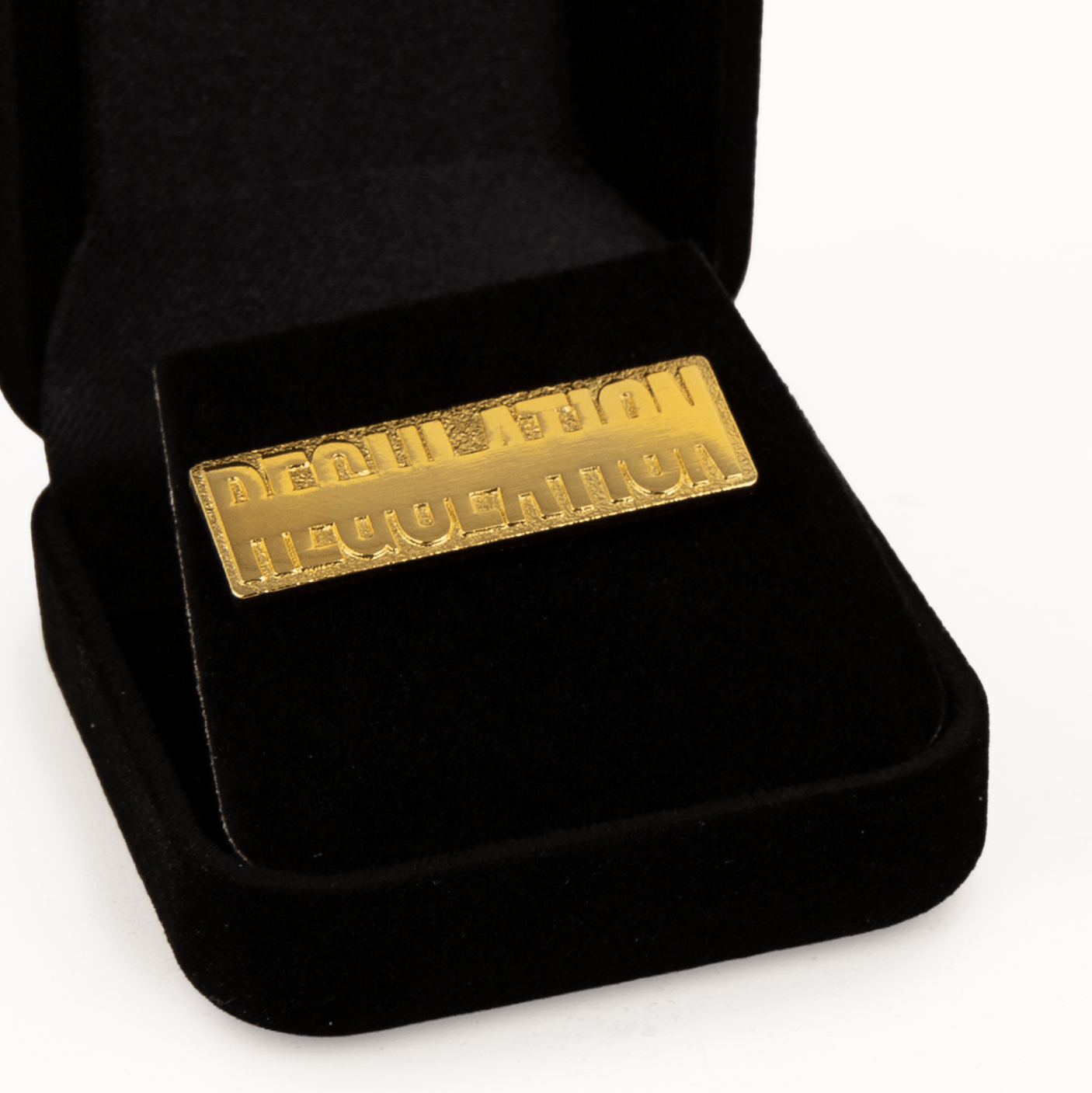 REGULATION Collectors Logo Pin, Gold, No. 004 from REGULATION.