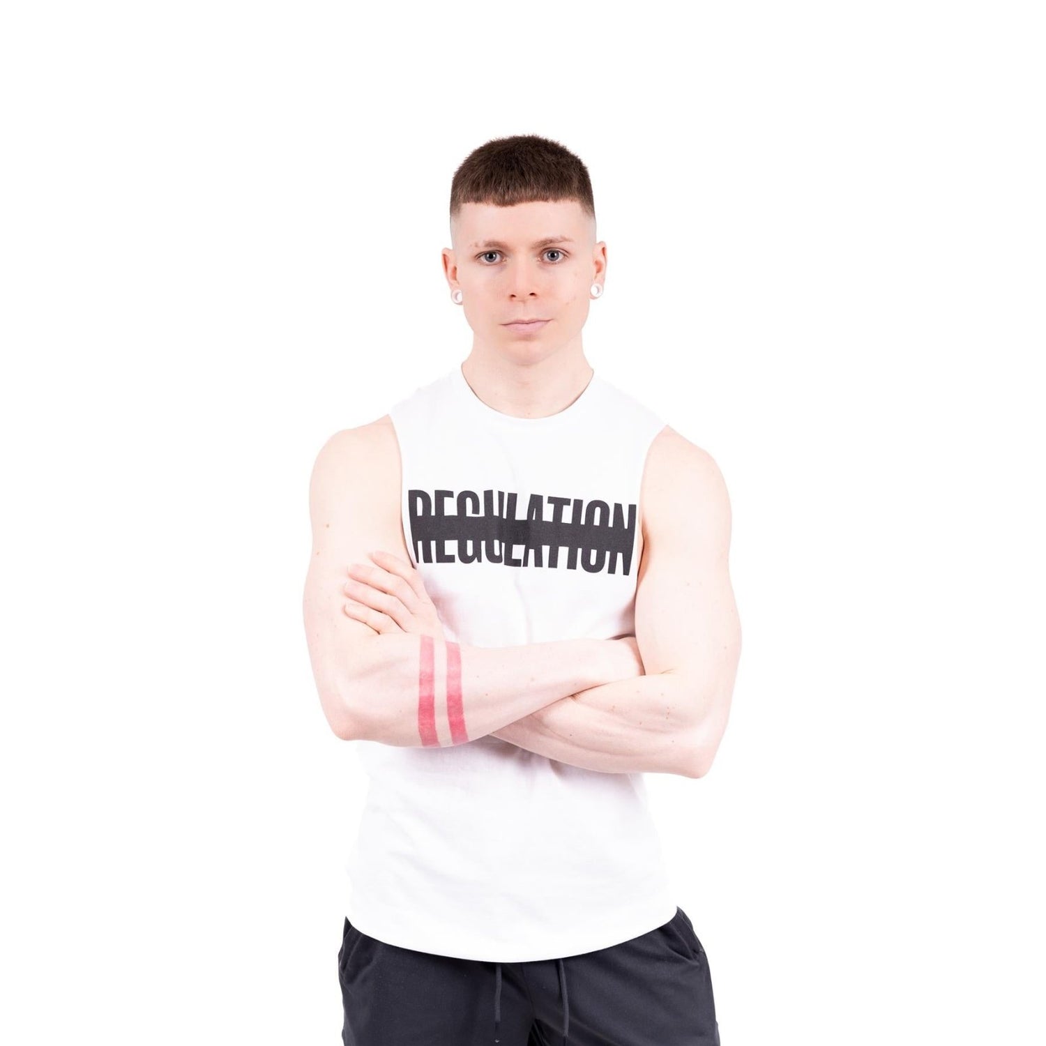 REGULATION Drop Arm Tank, White from REGULATION.