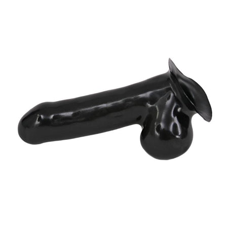 Rubber Anatomical Cock Sheath, Black, 0.6mm from Elastic - Dreams.
