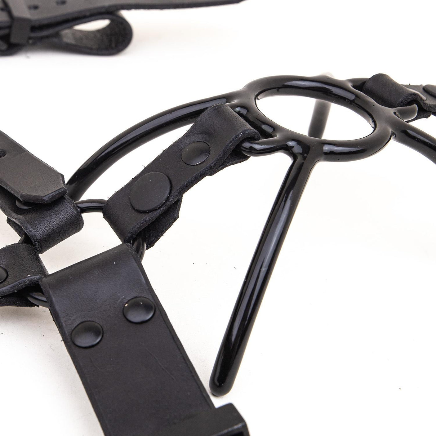 Rubber Coated Spider Gag add on for Nose Hook Head Harness from Fetters.