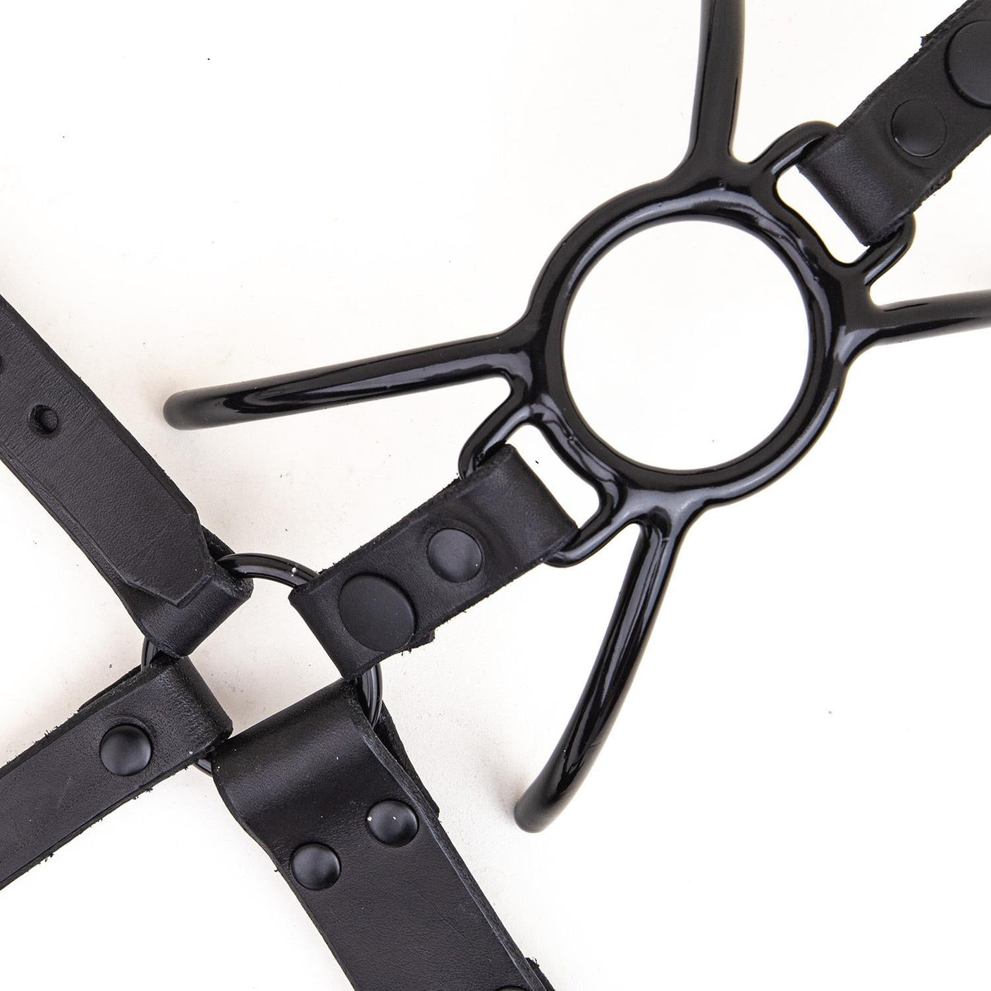 Rubber Coated Spider Gag add on for Nose Hook Head Harness from Fetters.