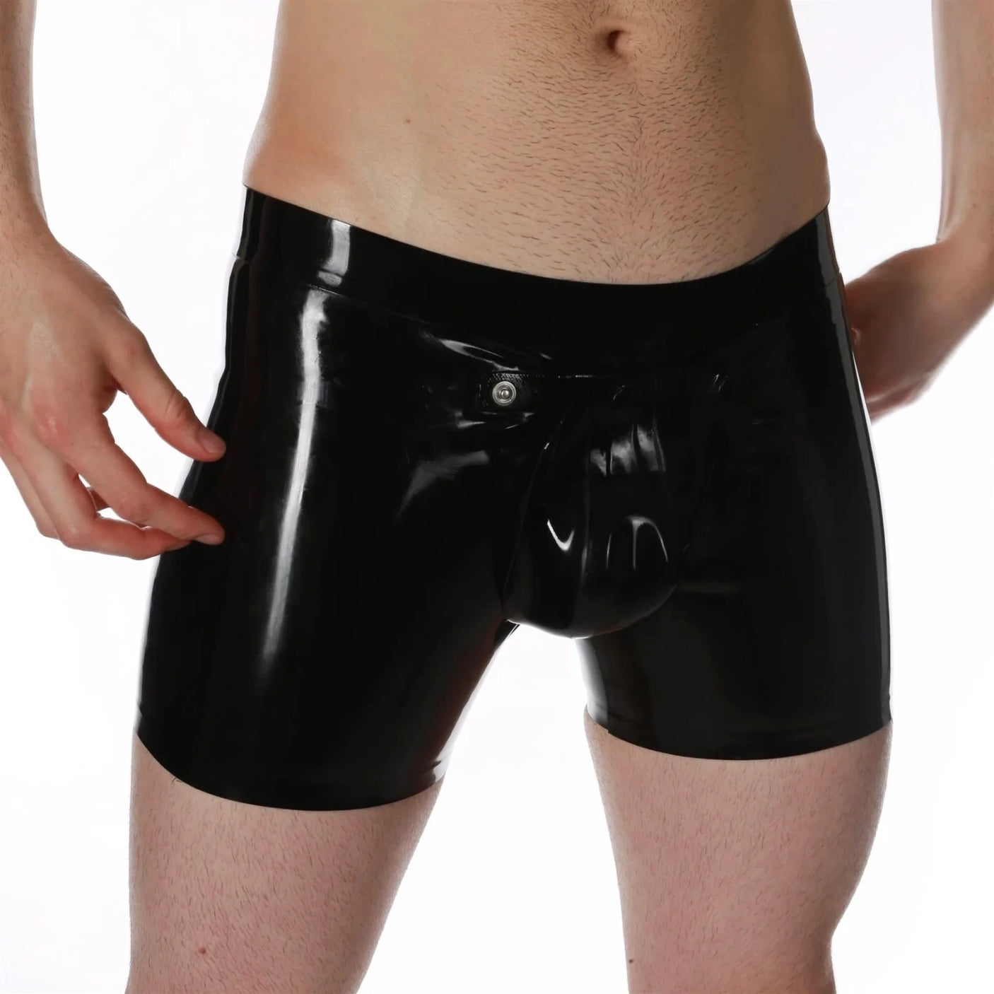 Rubber Trunk Shorts, Codpiece & Rear Zip