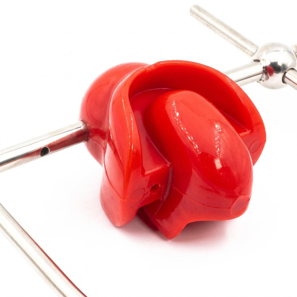 Silencilicone Ultra Restrictive Ball Gag Air with Steel Strap, Red from Silencilicone.