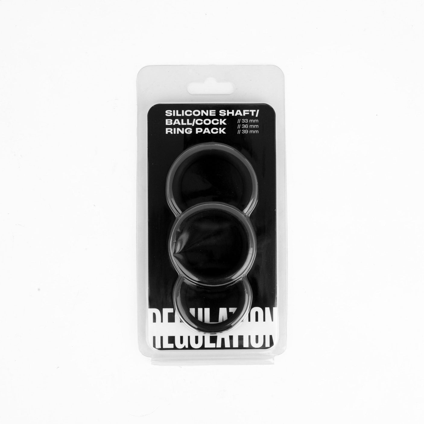 Silicone Shaft/Ball/Cock Ring Ring Pack, 33mm / 36mm / 39mm from REGULATION.