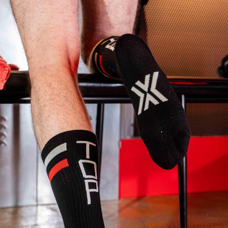 Skater Socks, TOP, Black/Red/White from BOXER Barcelona.