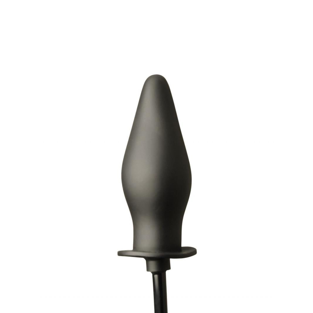 Smooth Black Latex Inflatable Plug from REGULATION.
