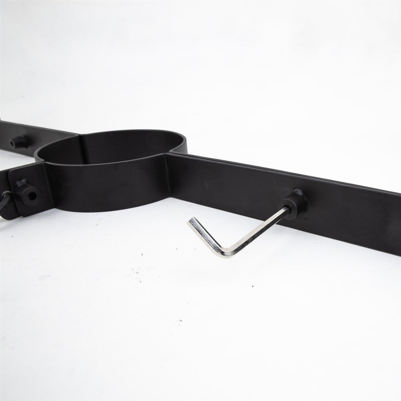 Steel wrist to neck restraint, Black from Fetters.