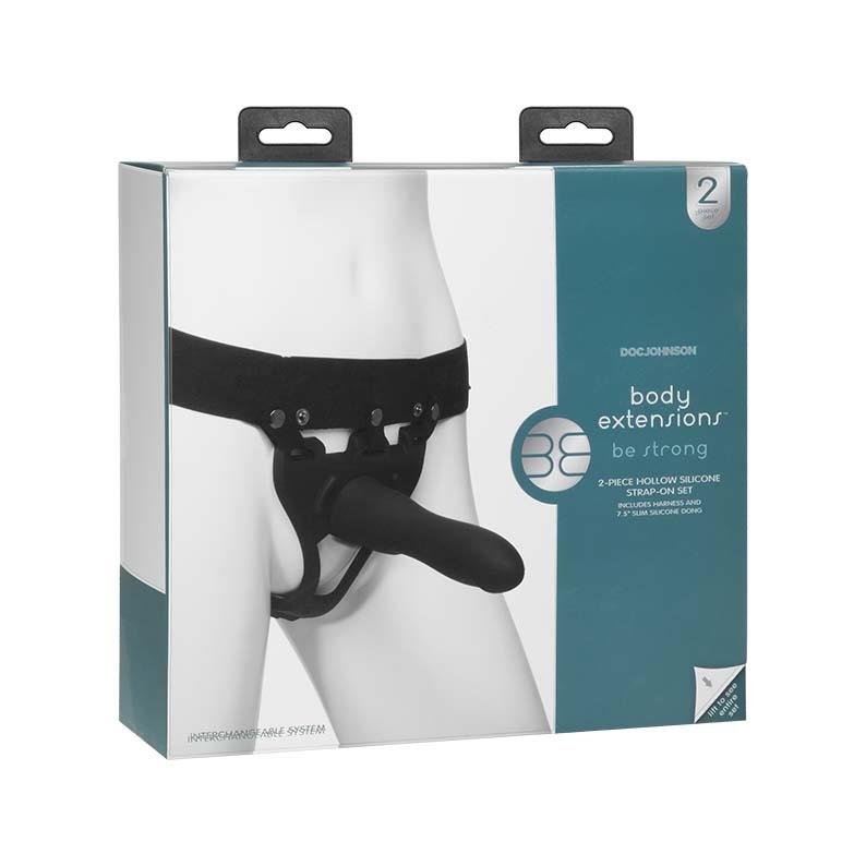 Body Extensions™ 2 piece Hollow Strap-on Set from Doc Johnson.
