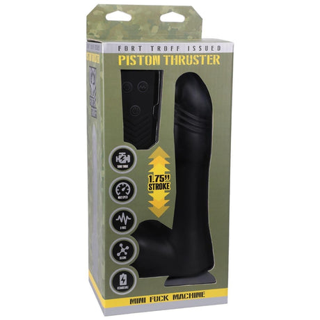 Fort Troff Piston Thruster, Mini Fuck Machine, Rechargeable Silicone with Remote, Black from Fort Troff.