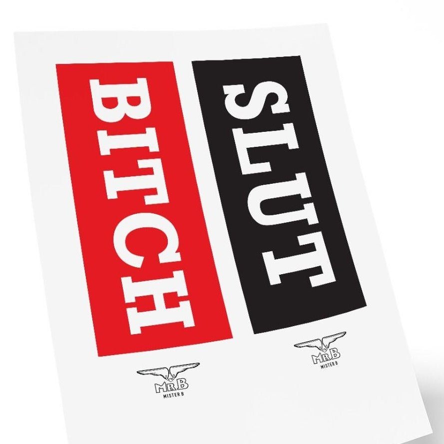 Slut Bitch, Temporary Tattoo from Mister B.