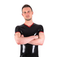 V Neck Rubber T-Shirt, Short Sleeve from REGULATION.