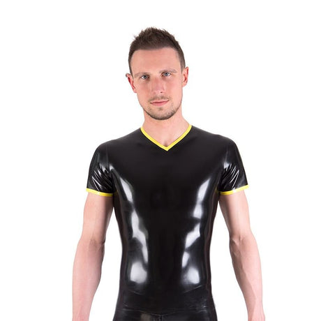 V Neck Rubber T-Shirt, Short Sleeve from REGULATION.