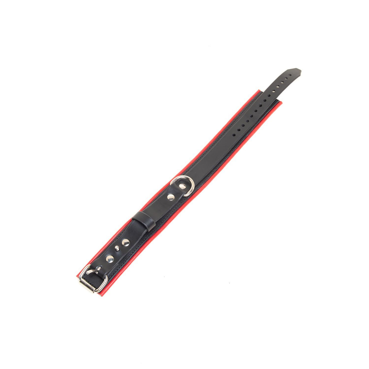 Piped Locking Leather Collar