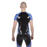 Chemise à manches courtes, noir fumé semi-transparent / gris clair