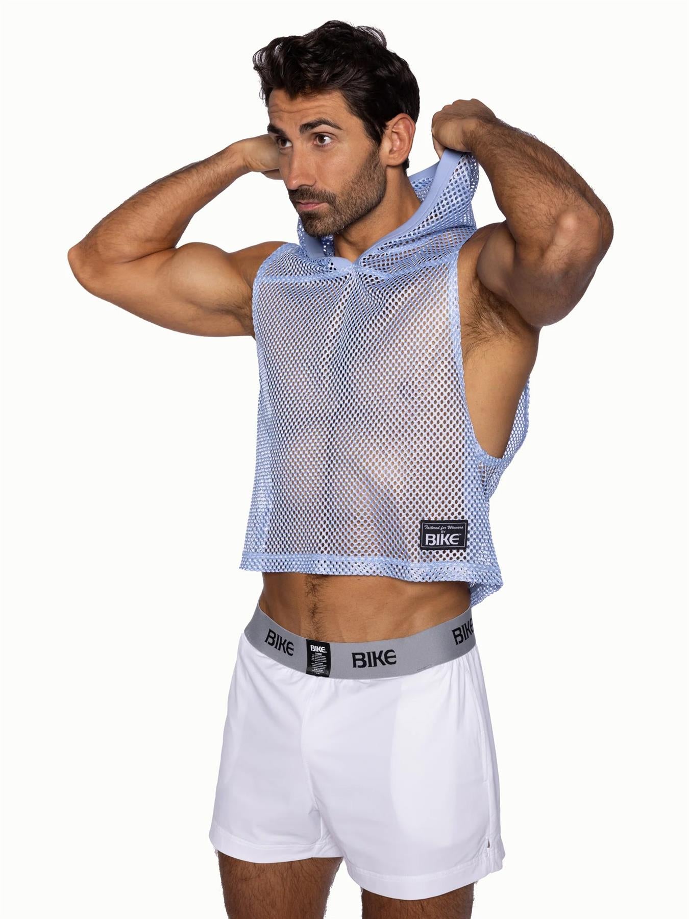 BIKE Hooded Sleeveless Practice Jersey, Ice Blue