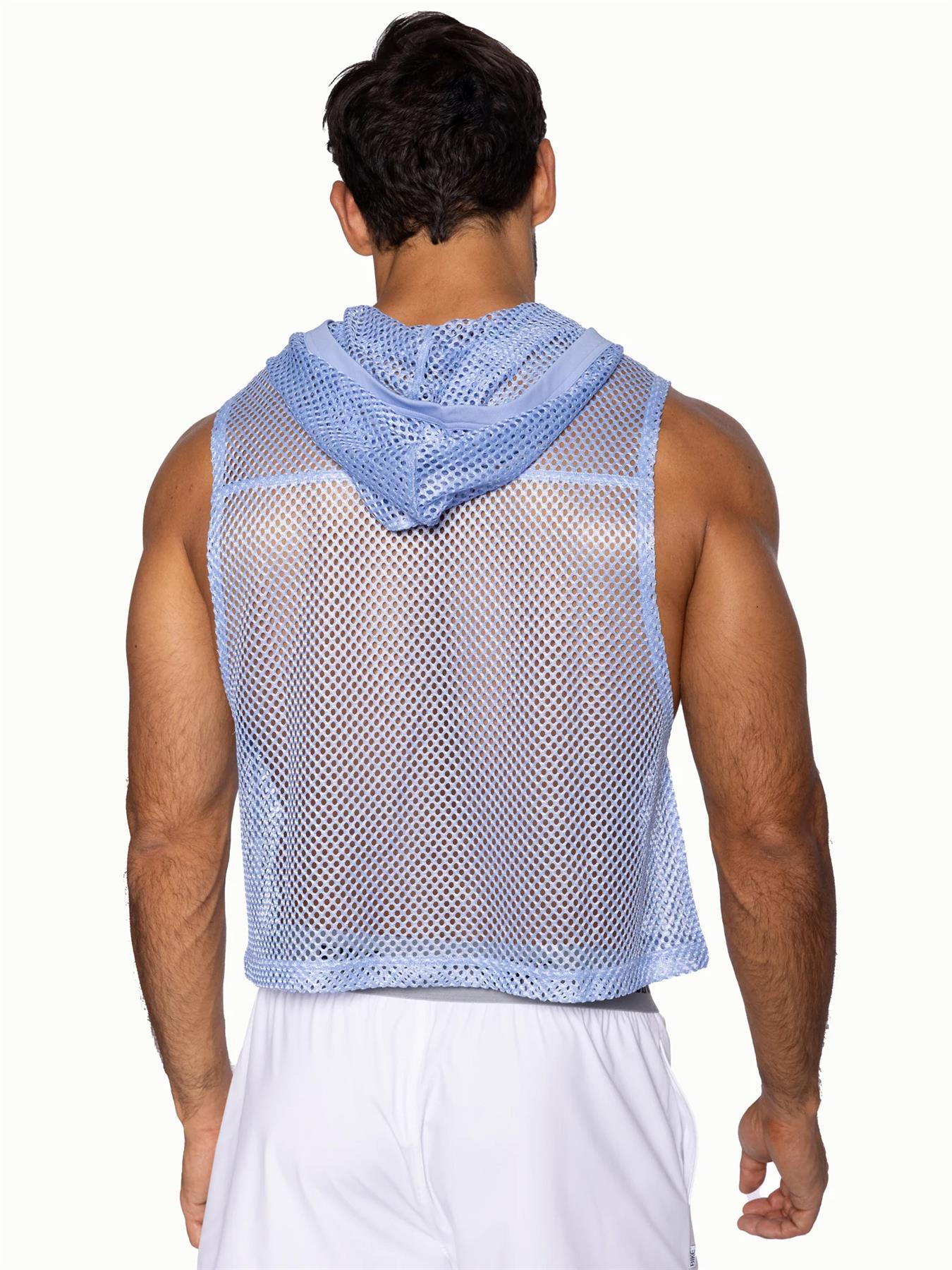 BIKE Hooded Sleeveless Practice Jersey, Ice Blue