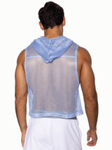 BIKE Hooded Sleeveless Practice Jersey, Ice Blue