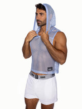 BIKE Hooded Sleeveless Practice Jersey, Ice Blue