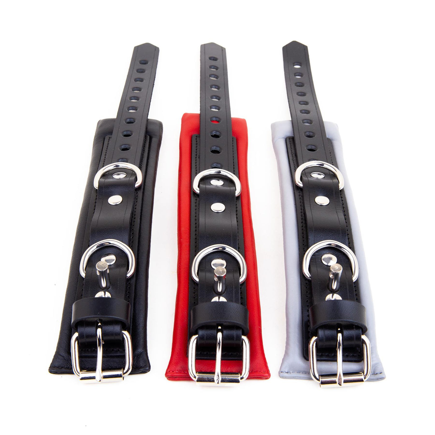 Padded Leather Wrist Cuffs 5cm