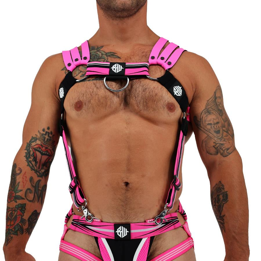 Breedwell Circuit Breaker Body Harness, Neon Pink