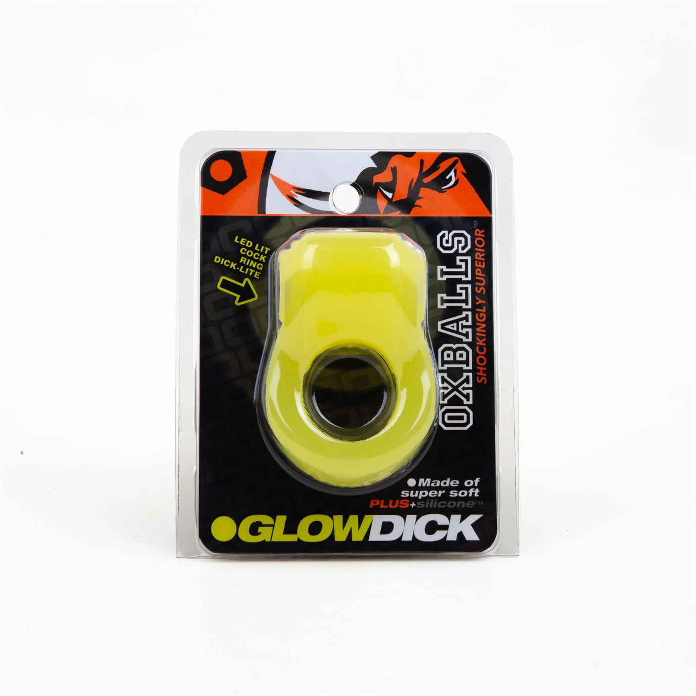OXBALLS GlowDick, Glowing Cockring, Yellow