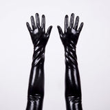 Rubber Elbow Length Gloves, Black
