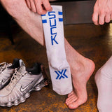 Skater Socks, SUCK, White/Royal Blue
