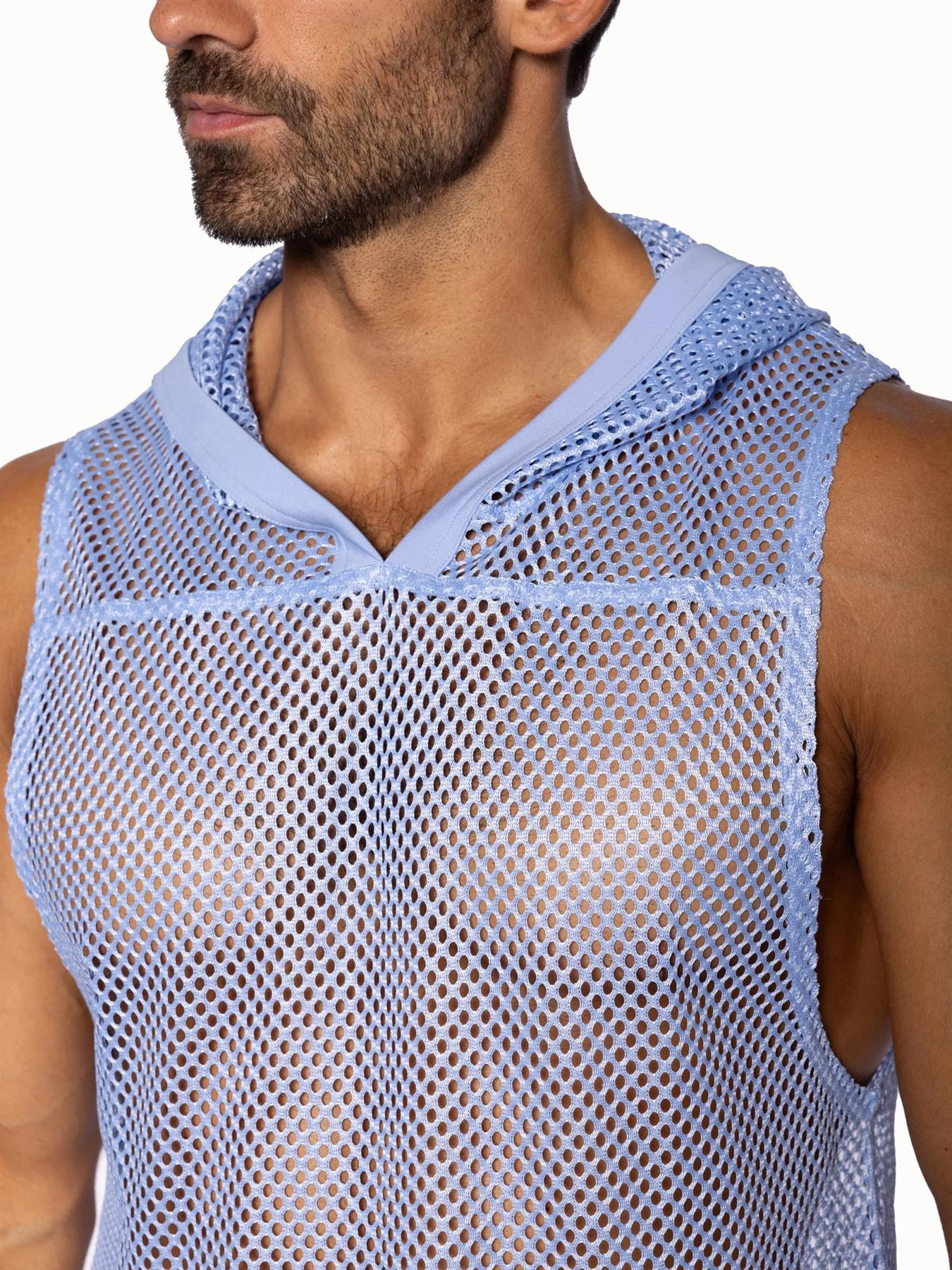 BIKE Hooded Sleeveless Practice Jersey, Ice Blue