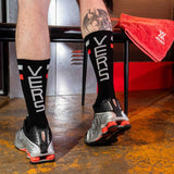 Skater Socks, VERS, Black/Red/White